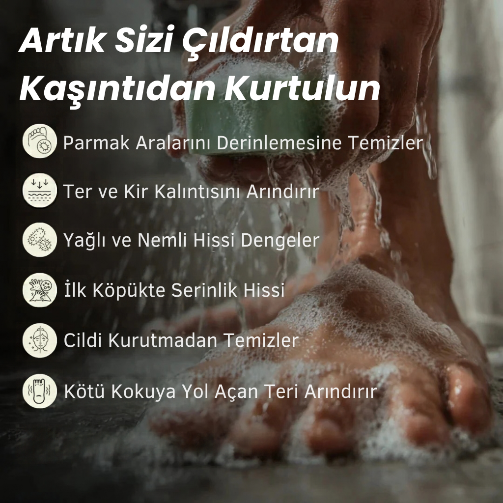 SAFLORA® Arındırıcı Bakım Sabunu – Çay Ağacı, Okaliptüs ve Kükürt